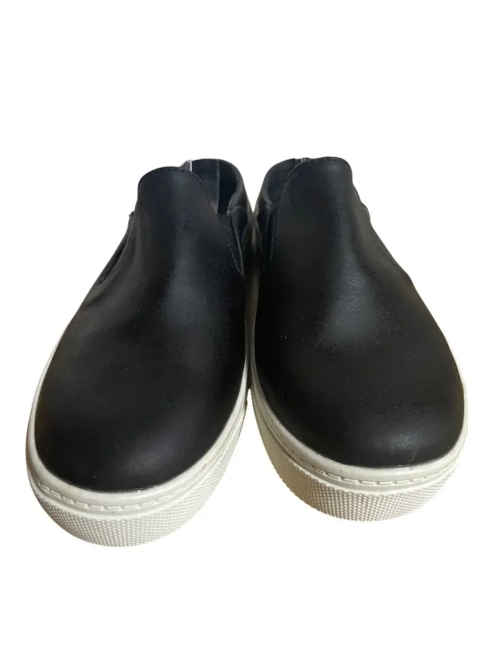 London Undgerground Nana Sneakers Womens Size 6 Black Slip-On Mule Faux Leather